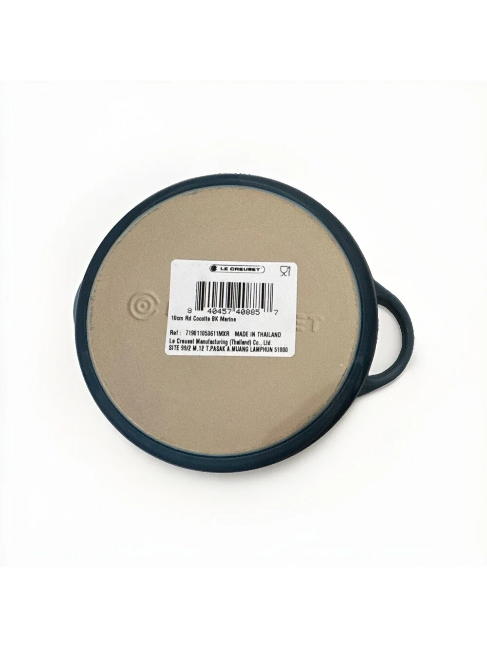 Le Creuset Marine Blue Ceramic Round Cocotte 8 oz. with Lid - New with Tags